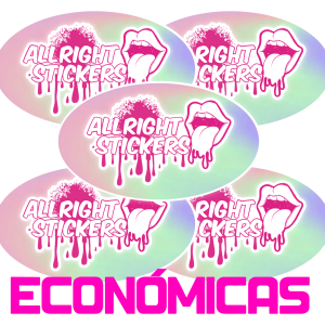 PEGATINAS OVALADAS VINILO ECONOMICO HOLOGRÁFICAS