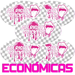 PEGATINAS OVALADAS VINILO ECONOMICO TRANSPARENTES