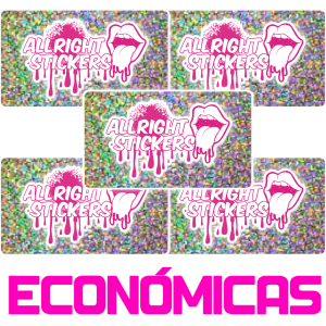 PEGATINAS RECTANGULARES VINILO ECONOMICO GLITTER