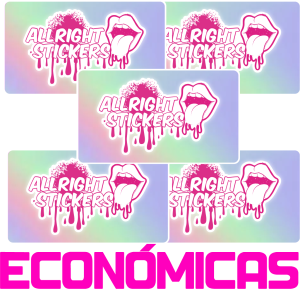 PEGATINAS RECTANGULARES VINILO ECONOMICO HOLOGRÁFICAS