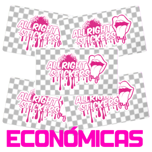 PEGATINAS RECTANGULARES VINILO ECONOMICO TRANSPARENTES