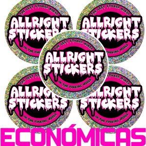 PEGATINAS CIRCULARES VINILO ECONOMICO GLITTER