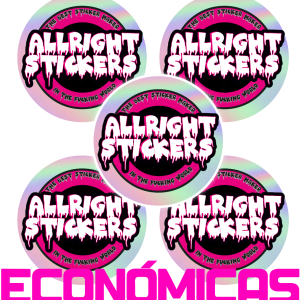 PEGATINAS CIRCULARES VINILO ECONOMICO HOLOGRAFICAS