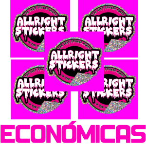 PEGATINAS SEMI-TROQUELADAS VINILO ECONOMICO GLITTER