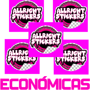 PEGATINAS SEMI-TROQUELADAS VINILO ECONOMICO TRANSPARENTES