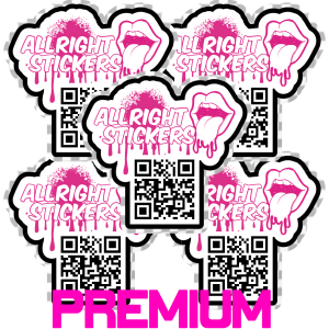 PEGATINAS CÓDIGO QR VINILO PREMIUM TRANSPARENTES