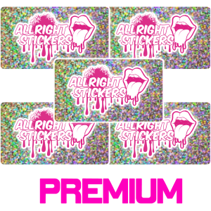 PEGATINAS RECTANGULARES VINILO PREMIUM GLITTER