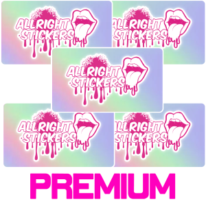 PEGATINAS RECTANGULARES VINILO PREMIUM HOLOGRÁFICAS