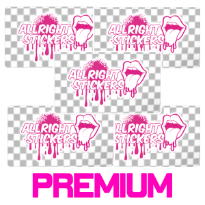 PEGATINAS RECTANGULARES VINILO PREMIUM TRANSPARENTES