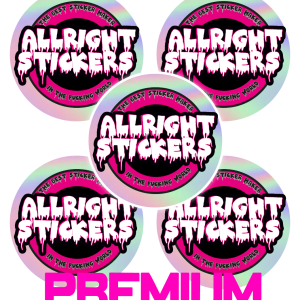 PEGATINAS CIRCULARES VINILO PREMIUM HOLOGRAFICAS