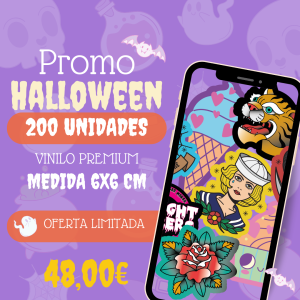 200 pegatinas personalizadas con tu logo – Vinilo Premium – 6 cm de diámetro